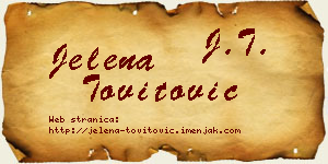 Jelena Tovitović vizit kartica
